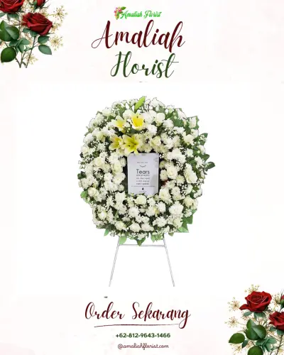 Krans Bunga Duka Cita cikate